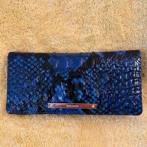 Brahmin Ady Leather Slim Wallet-Sapphire Melbourne NEW WITHOUT TAGS!